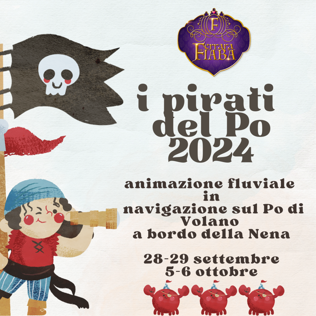 Invito Quadrato Festa di Compleanno Bambino Illustrato Pirati Colorato